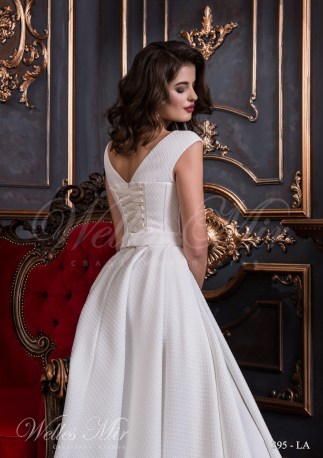 White wedding dress with a textured fabric-3
